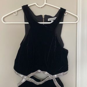 Black dress with silver gem belt from Xtraordinary, size 7(juniors)